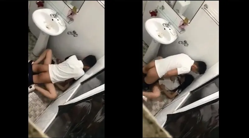 Gấu say xỉn và cô bạn gái trong phòng tắm nhà hàng